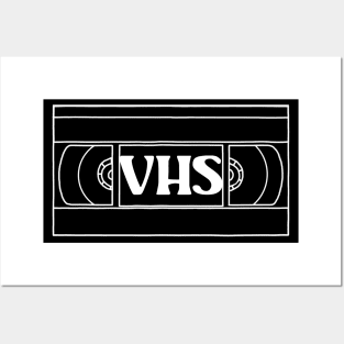 VHS Basic Retro Illustration VCR Home Video Cassette Tape 80's 90's Nostalgia Posters and Art